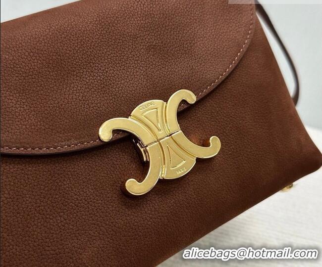 Discount Price Celine Teen Nino Bag in Suede 118113 Chestnut Brown 2026