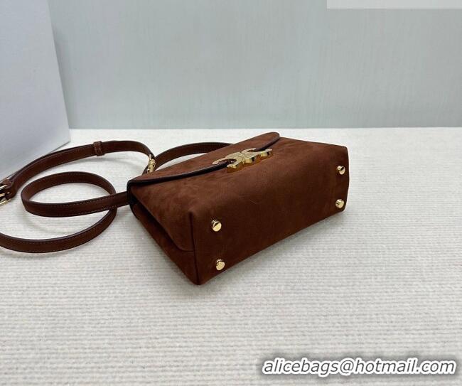 Discount Price Celine Teen Nino Bag in Suede 118113 Chestnut Brown 2026
