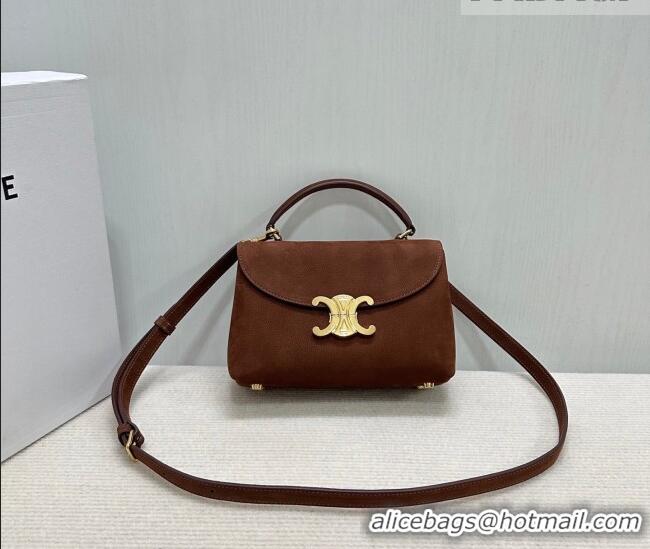 Discount Price Celine Teen Nino Bag in Suede 118113 Chestnut Brown 2026