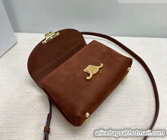 Discount Price Celine Teen Nino Bag in Suede 118113 Chestnut Brown 2026