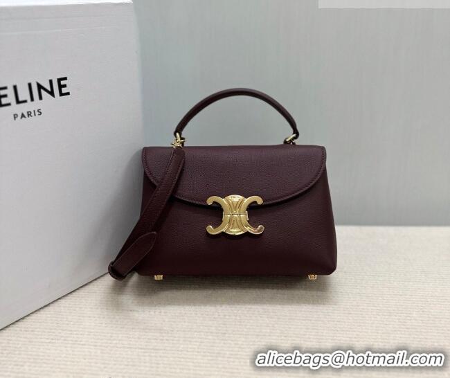 Good Taste Celine Teen Nino Bag in Grained Supple Calfskin 118113 Burgundy 2026