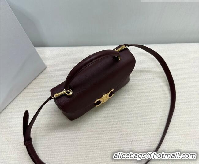 Good Taste Celine Teen Nino Bag in Grained Supple Calfskin 118113 Burgundy 2026