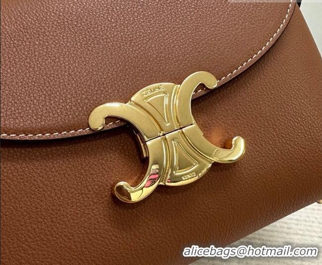 Buy Fashionable Celine Teen Nino Bag in Grained Supple Calfskin 118113 Tan Brown 2026