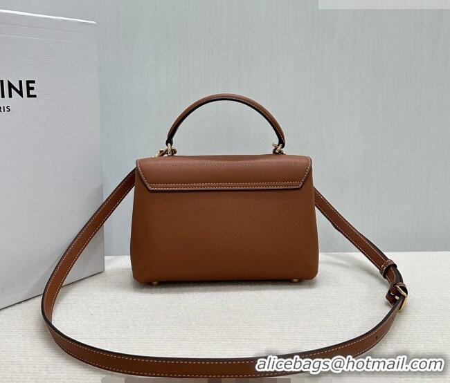 Buy Fashionable Celine Teen Nino Bag in Grained Supple Calfskin 118113 Tan Brown 2026