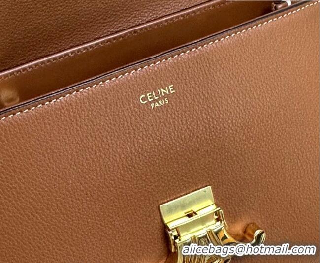 Buy Fashionable Celine Teen Nino Bag in Grained Supple Calfskin 118113 Tan Brown 2026
