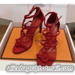 Popular Style Hermes Magic 105 Sandal in Suede H091640 Orange Red 2026