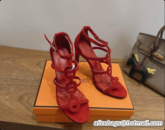 Popular Style Hermes Magic 105 Sandal in Suede H091640 Orange Red 2026