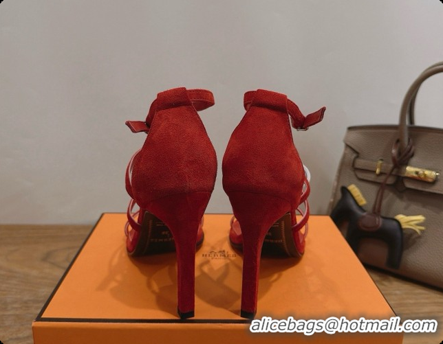 Popular Style Hermes Magic 105 Sandal in Suede H091640 Orange Red 2026