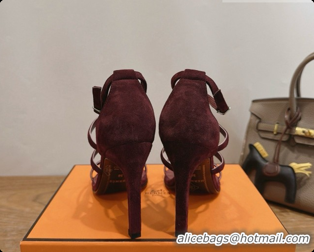 Super Quality Hermes Magic 105 Sandal in Suede H091643 Dark Burgundy 2026