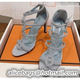 Good Looking Hermes Magic 105 Sandal in Suede H091644 Grey 2026