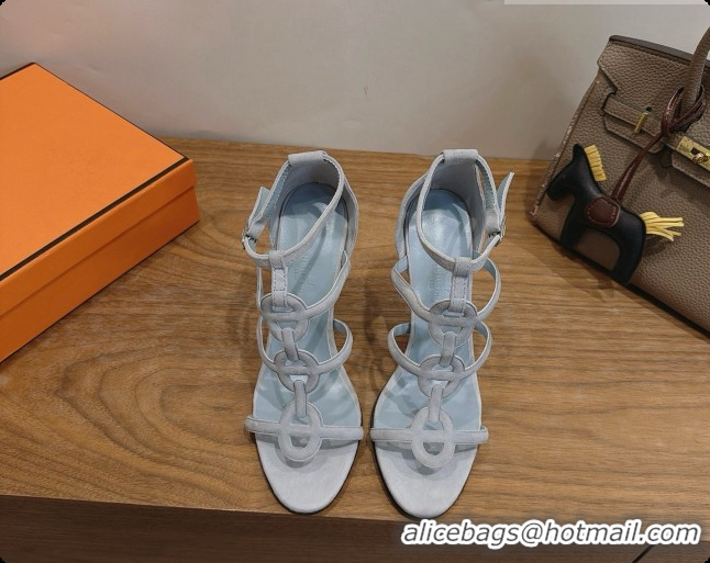 Good Looking Hermes Magic 105 Sandal in Suede H091644 Grey 2026