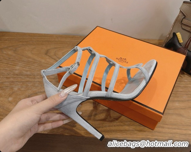 Good Looking Hermes Magic 105 Sandal in Suede H091644 Grey 2026