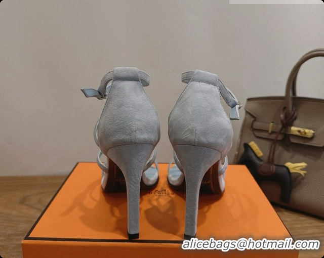 Good Looking Hermes Magic 105 Sandal in Suede H091644 Grey 2026