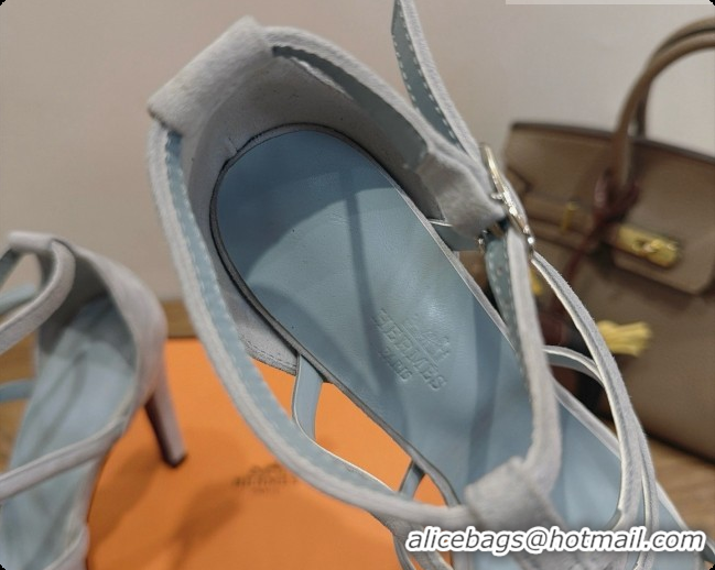 Good Looking Hermes Magic 105 Sandal in Suede H091644 Grey 2026