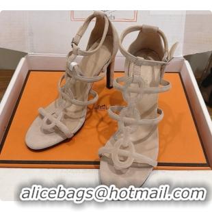 Pretty Style Hermes Magic 105 Sandal in Suede H091645 Beige 2026