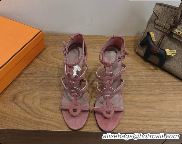 Low Price Hermes Magic 105 Sandal in Suede H091646 Dark Pink 2026