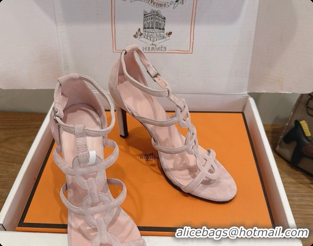 Good Quality Hermes Magic 105 Sandal in Suede H091647 Light Pink 2026