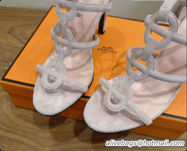 Good Quality Hermes Magic 105 Sandal in Suede H091647 Light Pink 2026