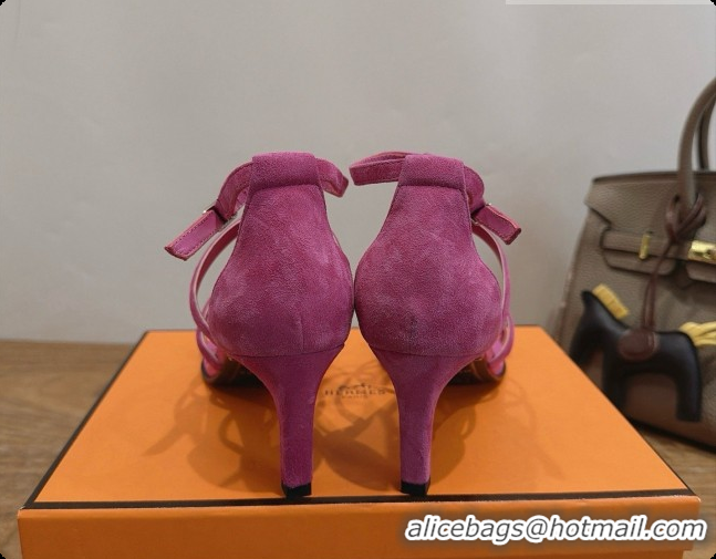 Cheap Discounts Hermes Magic 70 Sandal in Suede H091651 Rosy 2026