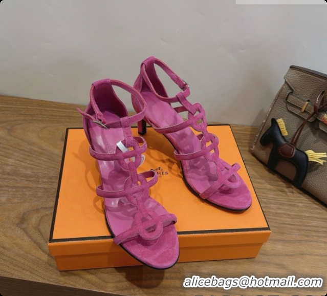 Cheap Discounts Hermes Magic 70 Sandal in Suede H091651 Rosy 2026