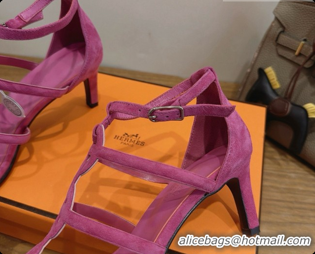 Cheap Discounts Hermes Magic 70 Sandal in Suede H091651 Rosy 2026