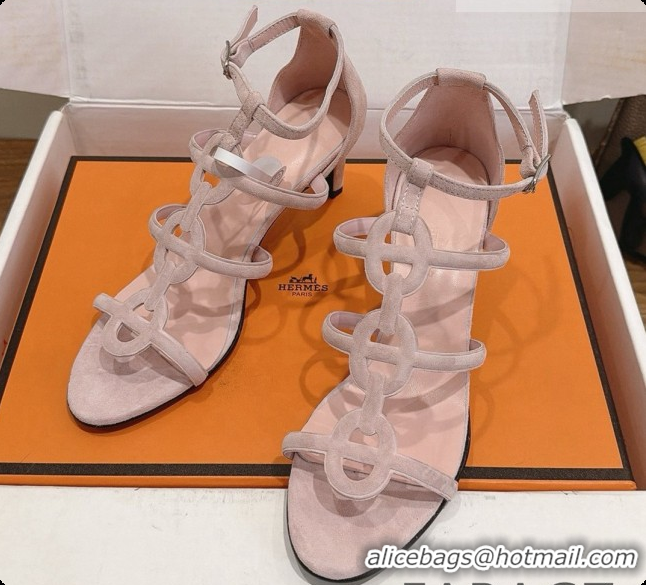 Unique Style Hermes Magic 70 Sandal in Suede H091656 Light Pink 2026