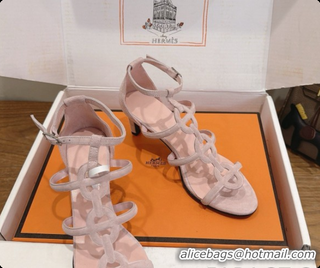 Unique Style Hermes Magic 70 Sandal in Suede H091656 Light Pink 2026