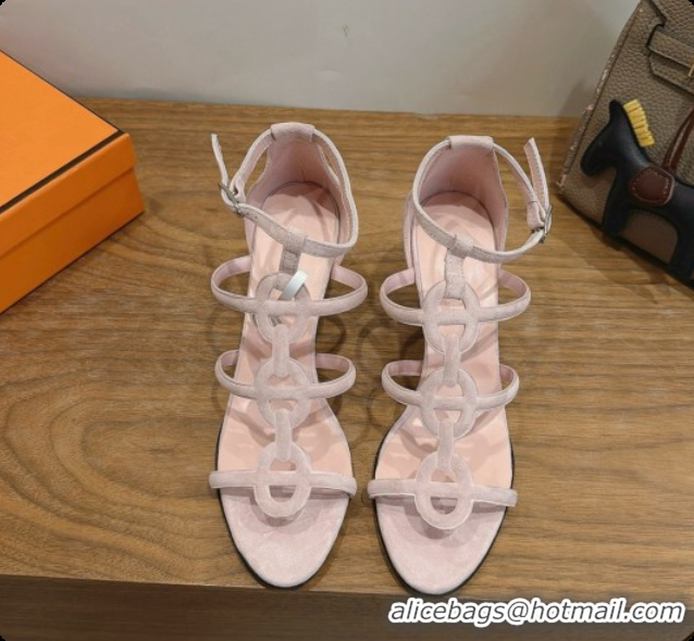 Unique Style Hermes Magic 70 Sandal in Suede H091656 Light Pink 2026
