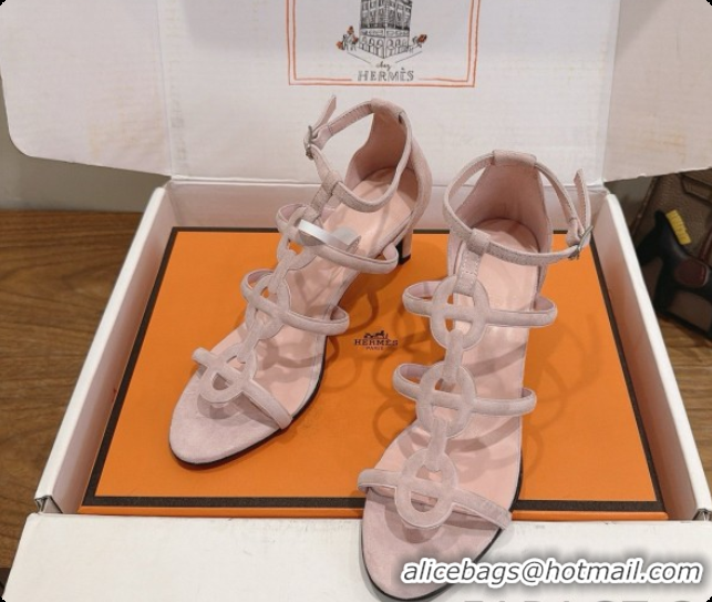 Unique Style Hermes Magic 70 Sandal in Suede H091656 Light Pink 2026