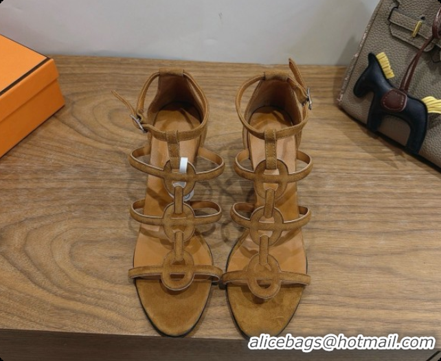 Good Product Hermes Magic 70 Sandal in Suede H091657 Brown 2026