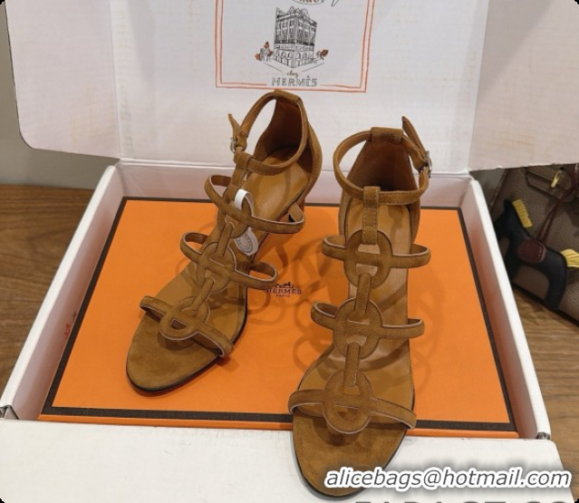 Good Product Hermes Magic 70 Sandal in Suede H091657 Brown 2026