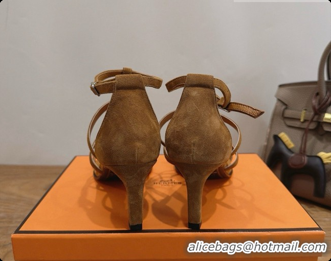 Good Product Hermes Magic 70 Sandal in Suede H091657 Brown 2026