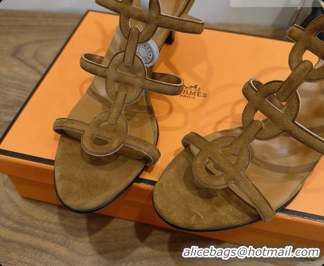 Good Product Hermes Magic 70 Sandal in Suede H091657 Brown 2026