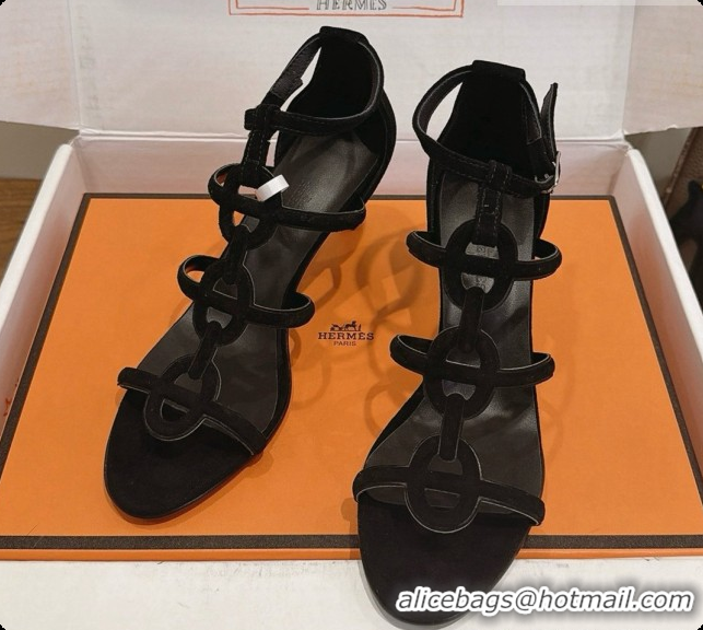 Best Product Hermes Magic 70 Sandal in Suede H091659 Black 2026