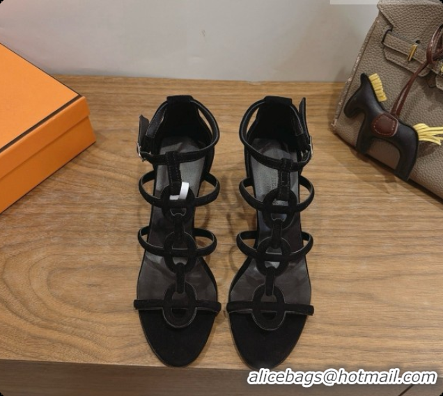 Best Product Hermes Magic 70 Sandal in Suede H091659 Black 2026