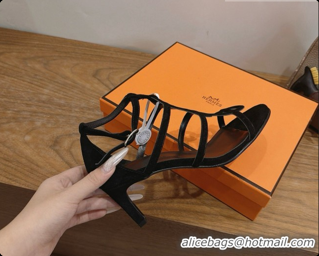 Best Product Hermes Magic 70 Sandal in Suede H091659 Black 2026