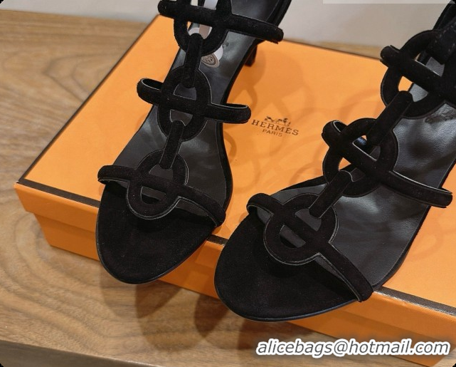 Best Product Hermes Magic 70 Sandal in Suede H091659 Black 2026