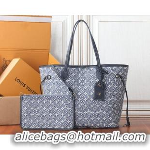 Best Quality Louis Vuitton Monogram Embleme Neverfull MM M2A096 Blue 2026