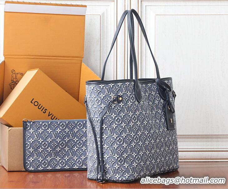 Best Quality Louis Vuitton Monogram Embleme Neverfull MM M2A096 Blue 2026