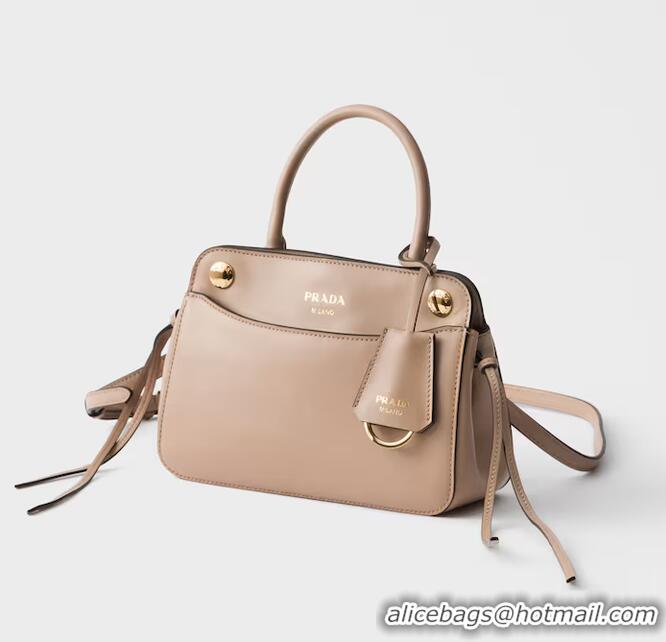 New Fashion Discount Prada Carry Mini Leather Handbag 1BA511 Cameo