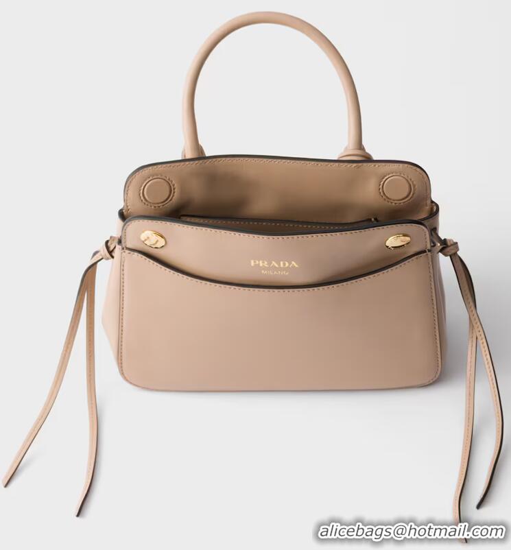 New Fashion Discount Prada Carry Mini Leather Handbag 1BA511 Cameo