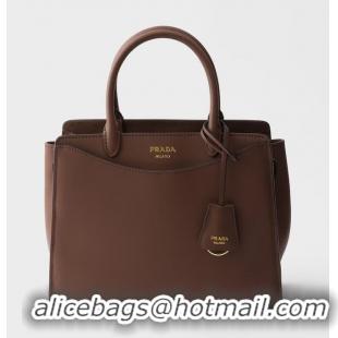 Luxury Cheap Prada Prelude Medium Leather Handbag 1BA507 Palisander 2026