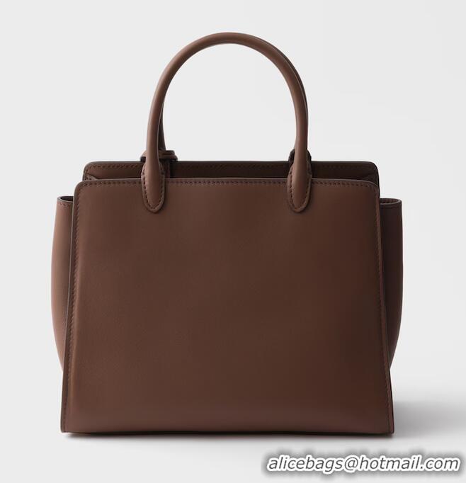 Luxury Cheap Prada Prelude Medium Leather Handbag 1BA507 Palisander 2026