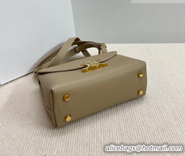 Big Discount Celine Teen Nino Bag in Grained Supple Calfskin 118113 Cappuccino 2026