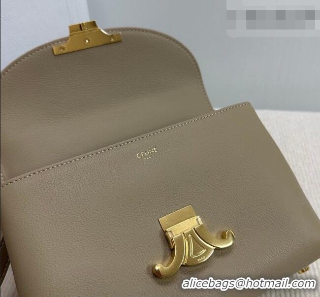 Big Discount Celine Teen Nino Bag in Grained Supple Calfskin 118113 Cappuccino 2026