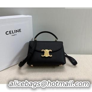 Promotional Celine Teen Nino Bag in Grained Supple Calfskin 118113 Black 2026
