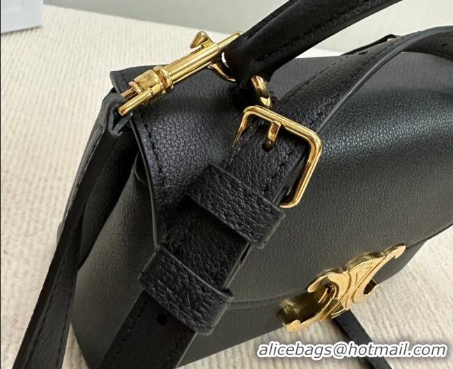 Promotional Celine Teen Nino Bag in Grained Supple Calfskin 118113 Black 2026