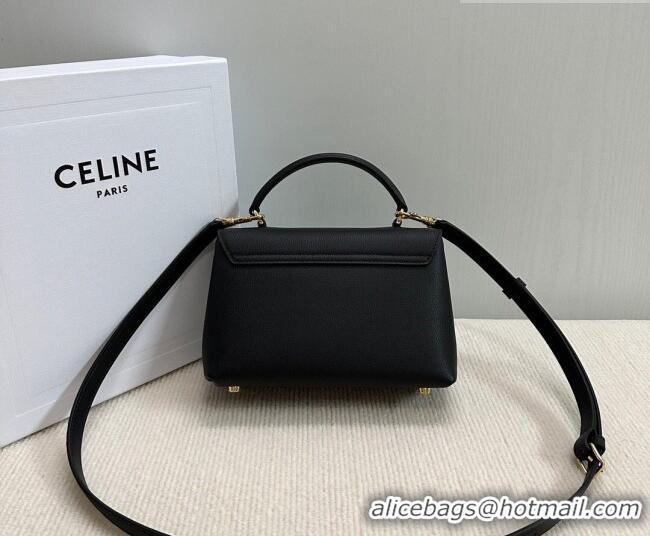 Promotional Celine Teen Nino Bag in Grained Supple Calfskin 118113 Black 2026