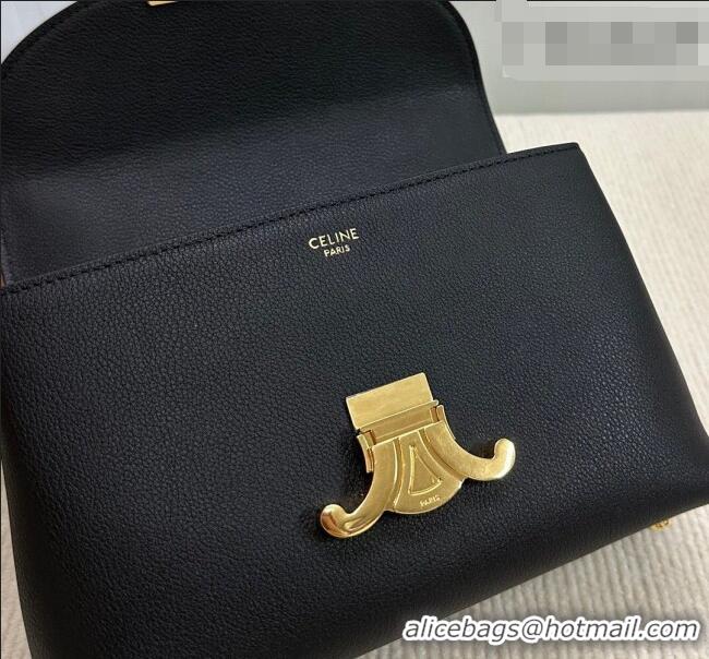 Promotional Celine Teen Nino Bag in Grained Supple Calfskin 118113 Black 2026