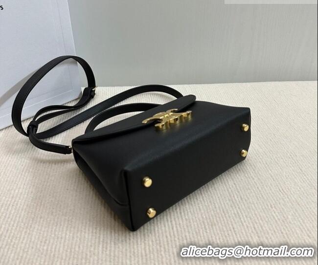 Promotional Celine Teen Nino Bag in Grained Supple Calfskin 118113 Black 2026